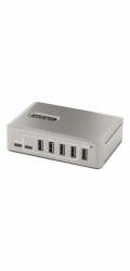 Startech 10-Port USB-C Hub, 8x USB-A + 2x USB-C, Self-Powered w/ 65W Power Supply, USB 3.1 10Gbps Hub w/ BC1.2 Charging, Desktop/Laptop USB Hub with 3ft Locking USB-IF Certified Cable - USB Expansion 