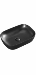CE-U-015-33-46 umyvadlo / JELLOW / MALAGA / NERO UMYVADLO NA DESKU 460X330X135 ČERNÁ /