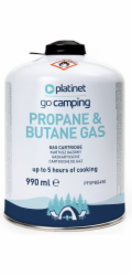 PLATINET BUTANE & PROPANE GAS CARTRIDGE CANISTER 450g 990 ml 5h