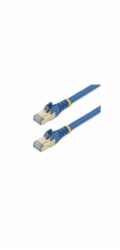 Startech 7.5m CAT6A Ethernet Cable, 10 Gigabit Shielded Snagless RJ45 100W PoE Patch Cord, CAT 6A 10GbE STP Network Cable w/Strain Relief, Blue, UL Certified Wiring/TIA - Category 6A - 26AWG (6ASPAT75