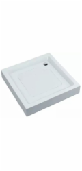 Alkotest KNG.B-01-K-80X80-16/5-BÍLÁ-52 / AQUAFORM / STANDARD / SPRCHOVÁ VANIČKA 80X80X16/5 ČTVERCOVÁ, FI52, BÍLÁ /