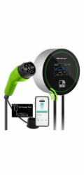 Qoltec Nabíjecí stanice pro elektromobily 2 v 1 Typ 2 | 22 kW | Wi-Fi | LCD | 3fázová | Wallbox | Aplikace Smart Life | RFID | 5 m
