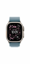 Apple Watch Ultra 3 GPS + Cellular 49mm Natural Titanium Case with Light Blue Alpine Loop - Large