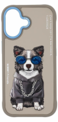 Nimmy Pouzdro Glasses Cool Dog pro iPhone 17 šedé