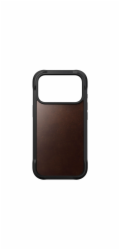NOMAD kryt Rugged Leather Case Magsafe Horween pro iPhone 17 Pro - Rustic Brown