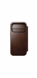 NOMAD pouzdro Modern Leather Folio Magsafe Horween pro iPhone 17 Pro - Rustic Brown