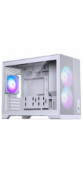 Phanteks XT M3 PC skříň, mini skříň, mATX, RGB, tvrzené sklo - včetně 3x 120mm levého panelu, bílá
