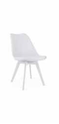Leobert Židle MARK - bílá / bílé nohy x 1