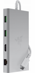 Razer Dokovací stanice USB-C s kabelem, USB 3.2 Gen 1 (3.1 Gen 1) typu C, hliník