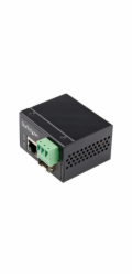 Startech Industrial Fiber to Ethernet Media Converter, 100Mbps SFP to RJ45/Cat6, Singlemode/Multimode Optical Fiber to Copper Network, 12-56V DC, IP-30/ -40 to +75C, Fiber to Ethernet - SFP to RJ45 Co