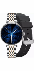 Gravity Chytré hodinky Smartwatch stříbrné růžové zlato černé 2 řemínky GT26-5