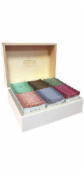 VEERTEA PREMIUM Dřevěná krabička na čaj Veertea, 96 sáčků - bílá
