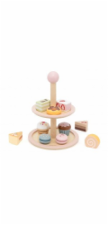 Viga Toys 44284 PolarB Sladký talíř – Dřevěné makronky a dorty