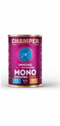 CHAMPER Immuno Mono Turkey - vlhké krmivo pro psy - 400g