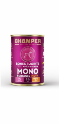 CHAMPER Bones & Joints Mono Turkey - vlhké krmivo pro psy - 400g