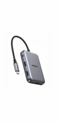 Ugreen USB Hub USB-C 7v1 HDMI USB-C USB-A SD/TF - šedý