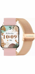 Gravity Chytré hodinky Smartwatch růžovo-zlaté černé 2 řemínky GT26-3