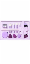 Jessup Sada štětců a houbiček na make-up Luxury Purple Face Architect Collection, 11 kusů.