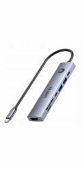 UNITEK HUB USB-C 7W1 PD 100W HDMI 2.0 S ON/OFF