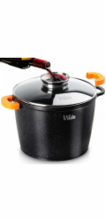 Vilde VYSOKÝ ŽULOVÝ HRNEC 6,7 L 24 CM S VÍČKEM S AROMATIZÉREM TERRUNA 199110