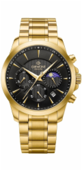 Giewont Pánské hodinky Chronograf Safírové zlato Černé GW9460-B4