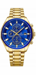 Giewont Pánské hodinky Chronograf Sapphire Gold Blue GW7290-B6