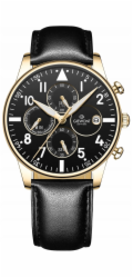 Giewont Pánské hodinky Chronograf Sapphire Černé zlato GW5630-A4