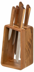 NoName Sada nožů HARMONY, dřevěný stojan + 5 nožů, 6 kusů