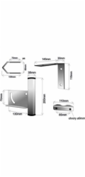 Držák antény na stožár nebo zeď pro NanoStation, polohovatelný, galvanický zinek, délka 13cm