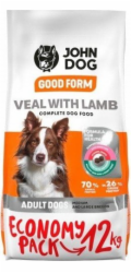 JOHN DOG Good Form Adult Medium and large breeds Veal with lamb - suché krmivo pro psy - 12 kg