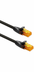 Qoltec UTP patch kabel | kat. 6 | 2 x RJ-45 | Vysokorychlostní 1 Gb/s | Pozlacené kontakty | 10 m | Černý