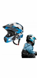 RockBros Dětská helma TS-61 s odnímatelnou bradou, modrá (48-54)