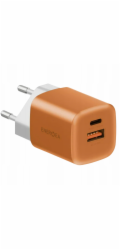 Energea Nabíječka Ampcharge GaN35 do zásuvky USB-C/USB-A PD/PPS/QC3.0 35W oranžová