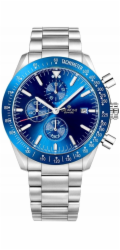 Giewont Pánské hodinky Chronograph Sapphire Silver Blue GW8720-B3