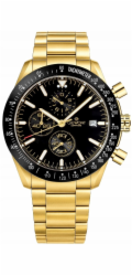 Giewont Pánské hodinky Chronograf Sapphire Gold Black GW8720-B4