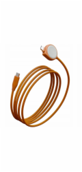 Energea Kabel Flow Duo pro hodinky 2 v 1 USB-C na USB-C + nabíječka pro Apple Watch 480 Mb/s 60 W 1,5 m oranžová
