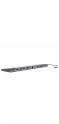 4smarts USB HUB Stojan na notebook HUB 11v1 HDMI/VGA/2xUSB-C/3xUSB-A/RJ45/SD/MMC/MicroSD/TF/AUX