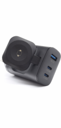 Realpower Powerbanka Nabíječka pro mobilní zařízení Powerbanka, chytré hodinky, tablet Černá Střídavý proud Bezdrátové nabíjení Rychlonabíjení Interní