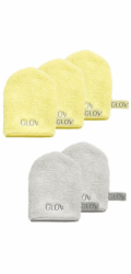Glov Sada rukavic Water-Only Skin na odličování a čištění obličeje Baby Banana 3 ks + Silver Stone 3 ks