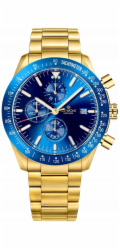 Giewont Pánské hodinky Chronograf Sapphire Gold Blue GW8720-B6