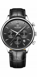 Giewont Pánské hodinky Chronograf Sapphire Černo-stříbrné GW6310-A2