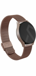 Swissten BURGA Metal Mesh Elegance - univerzální náramek na hodinky 20 mm (růžové zlato)