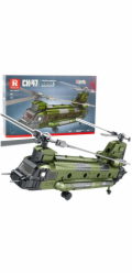 LeanToys Stavební bloky vojenského vrtulníku Chinook