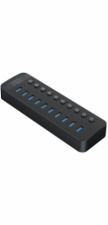 Orico USB HUB Aktivní hub 10xUSB-A 5Gbps BC 1.2 48W černý