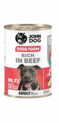 JOHN DOG Good form Rich in beef - vlhké krmivo pro psy - 400g