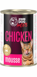 JOHN DOG For cats Chicken Mousse - mokré krmivo pro kočky - 400g