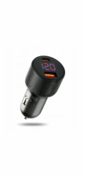 everActive Nabíječka do auta CC-50Q QC3.0 75W 1X USB + 1X USB-C PD Černá