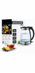 Art ELEKTRICKÁ SKLENĚNÁ KONVICE LED 1,7 L