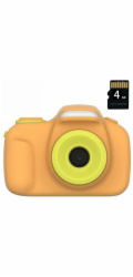 4CV Mobile myFirst Camera 3 - digitální fotoaparát pro děti s ochranným gumovým pouzdrem, 2 IPS displejem, rozlišením 16MP a dvěma objektivy (žlutý)