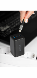 PROOVE Nabíječka do zásuvky Pocket GaN 65W černá (2x Type-C + USB)
